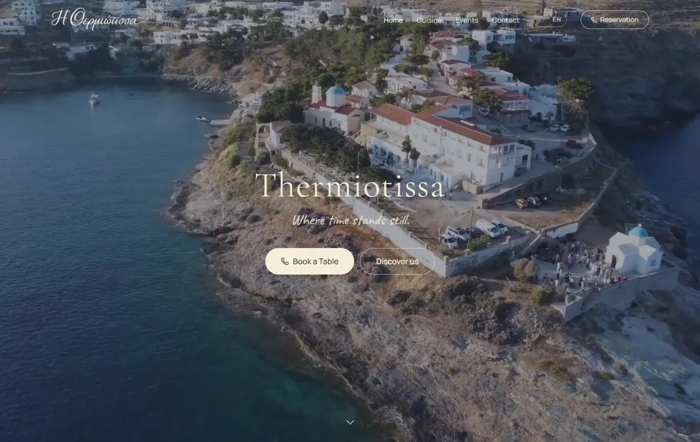 Thermiotissa — Two languages, one button